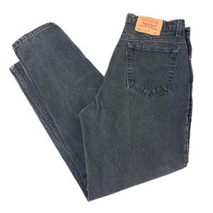 Vintage Levi’s 521 Tapered Fit Tapered Leg Black Wash 100% Cotton Denim Jeans